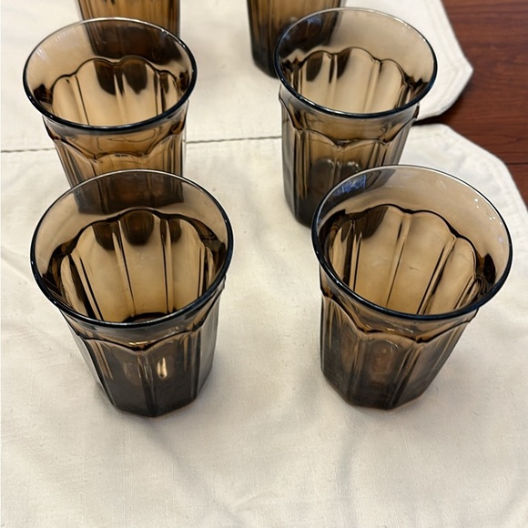 Eight Noritake Provencial Brown Juice Glasses - Picture 1 of 4